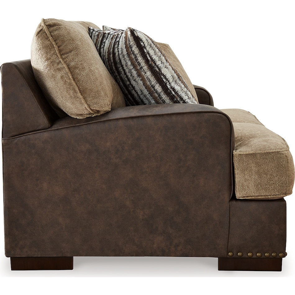 alesbury chocolate loveseat   