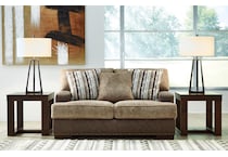 alesbury chocolate loveseat   