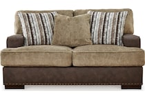 alesbury chocolate loveseat   