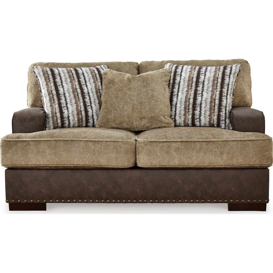 alesbury chocolate loveseat   