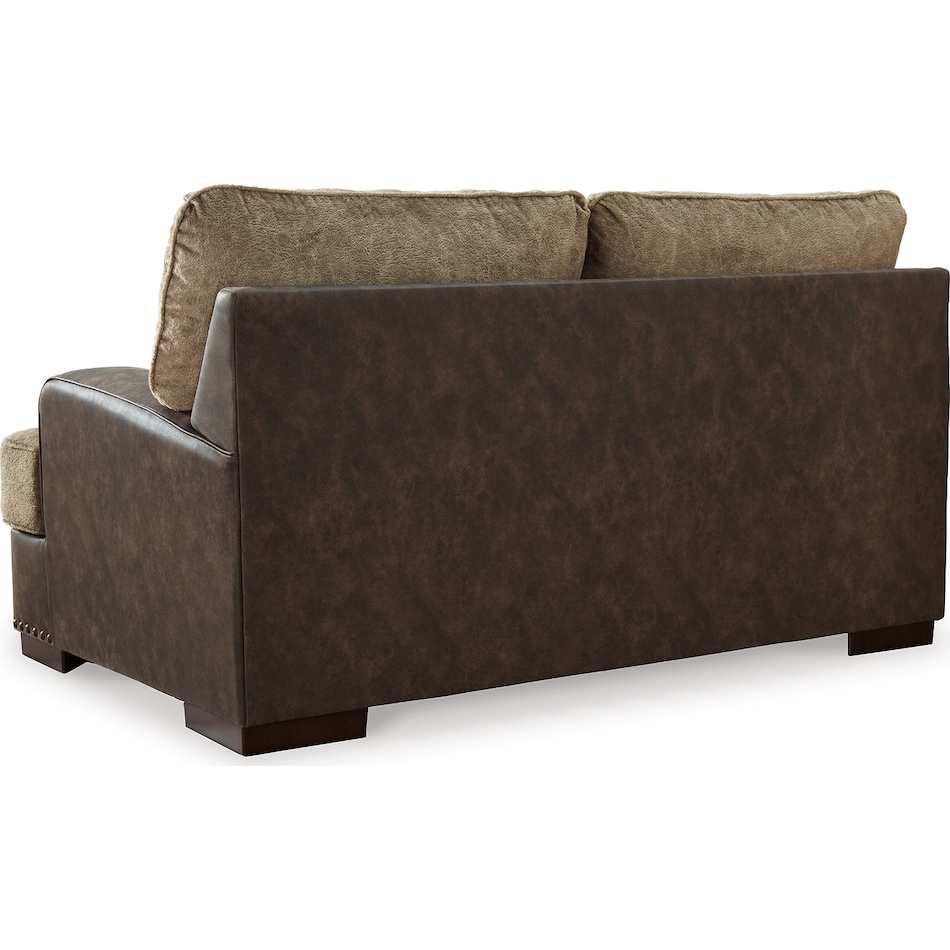 alesbury chocolate loveseat   