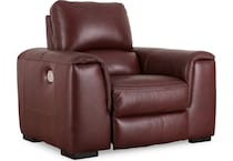 alessandro  garnet power leather recliner   