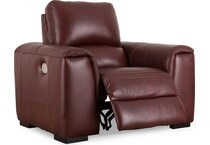 alessandro  garnet power leather recliner   