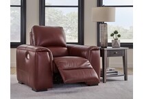 alessandro  garnet power leather recliner   