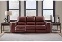 alessandro  garnet power leather reclining sofa   