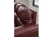 alessandro  garnet power leather reclining sofa   