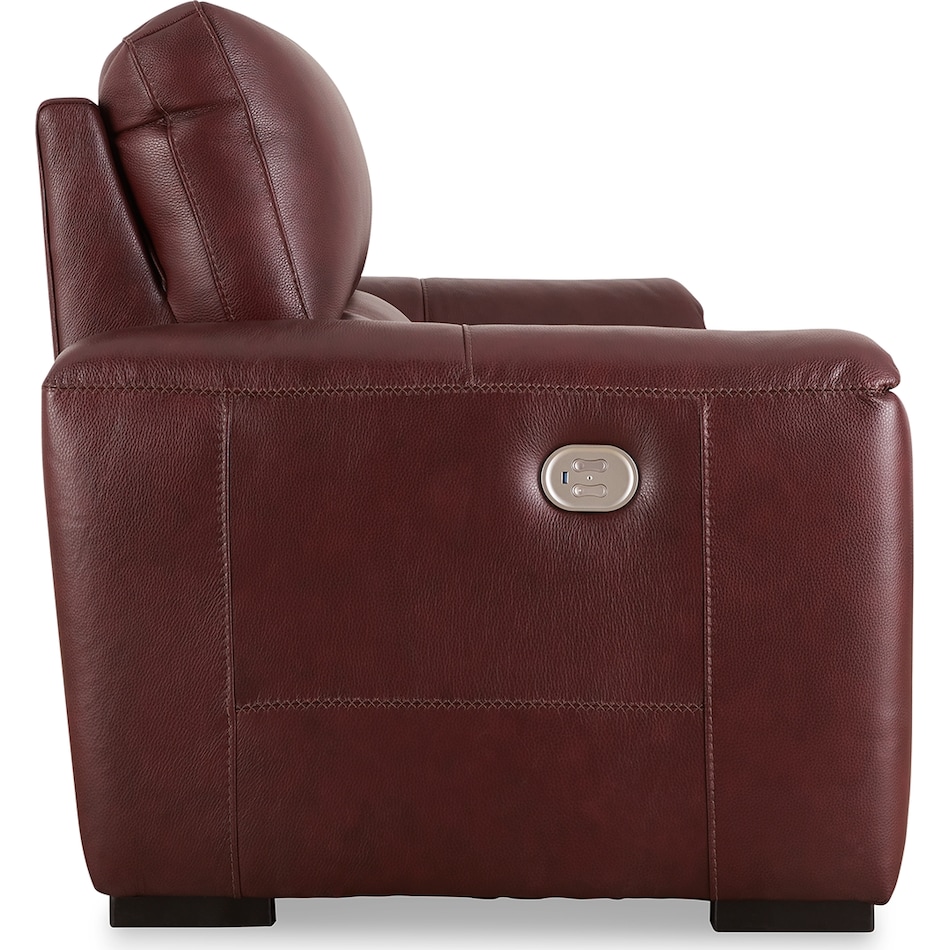 alessandro  garnet power leather reclining sofa   