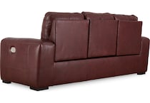 alessandro  garnet power leather reclining sofa   