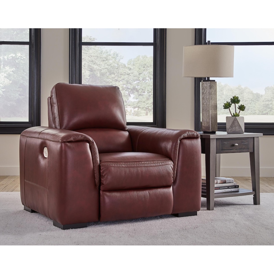 alessandro  red power leather recliner   