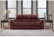 alessandro  red power leather reclining sofa   