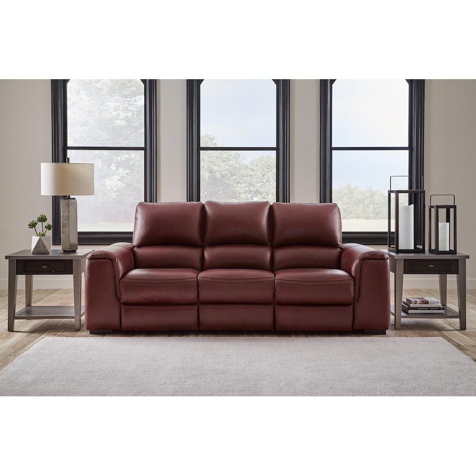 alessandro  red power leather reclining sofa   