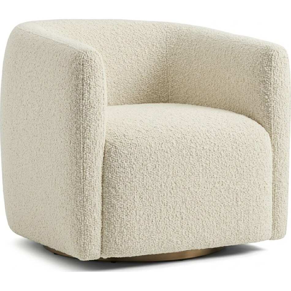 aline white cream accent chair   