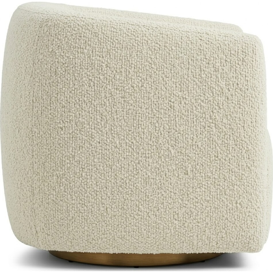 aline white cream accent chair   