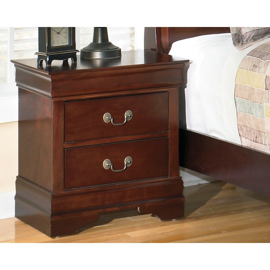 alisdair reddish brown nightstand   