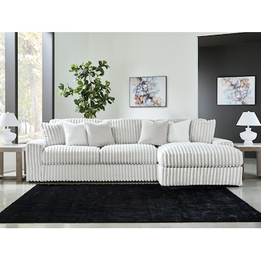 STUPENDOUS 2-PC RAF SECTIONAL WITH CHAISE