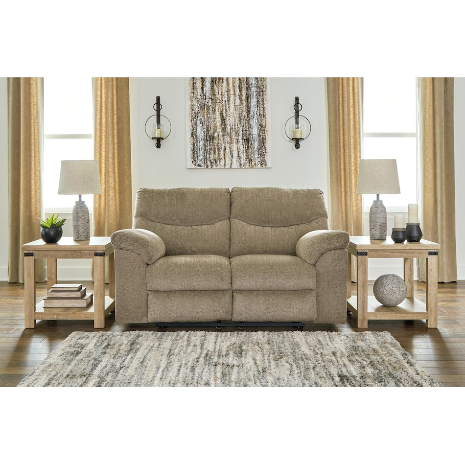 alphons brown reclining loveseat   