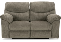 alphons putty reclining console loveseat   