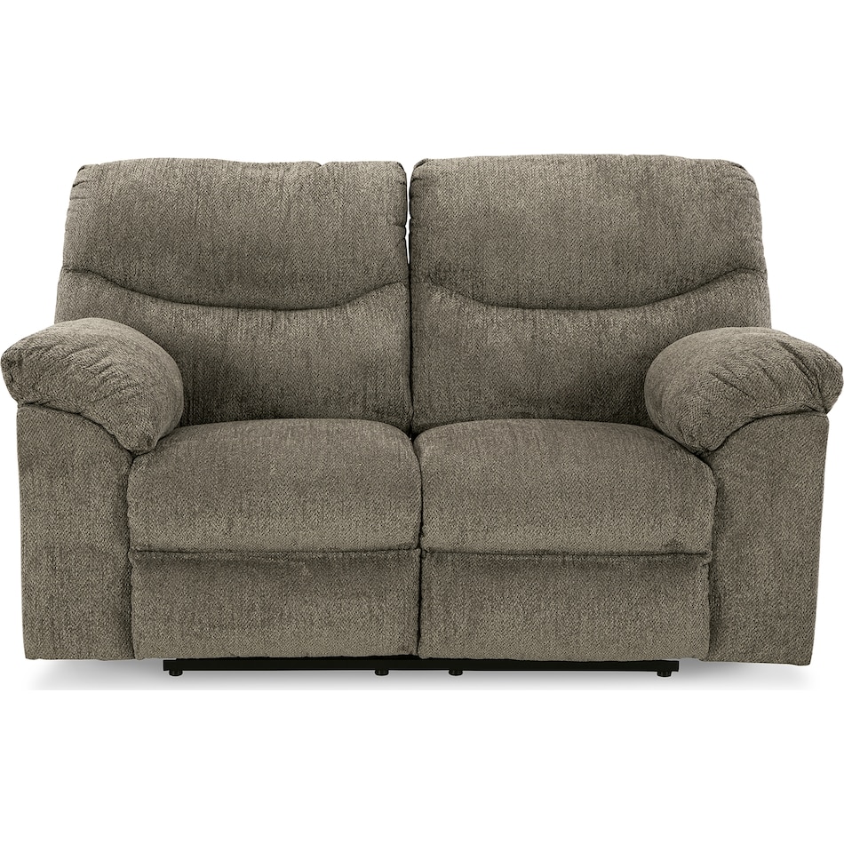 alphons putty reclining console loveseat   