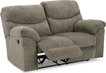 alphons putty reclining console loveseat   