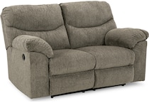 alphons putty reclining console loveseat   