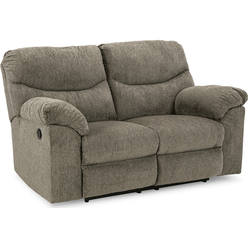 alphons putty reclining console loveseat   