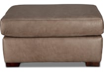 amelia leather ottoman   