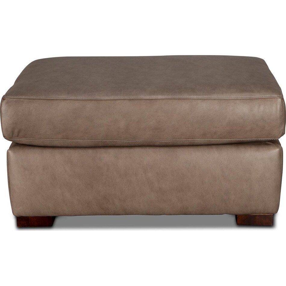 amelia leather ottoman   