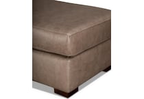 amelia leather ottoman   