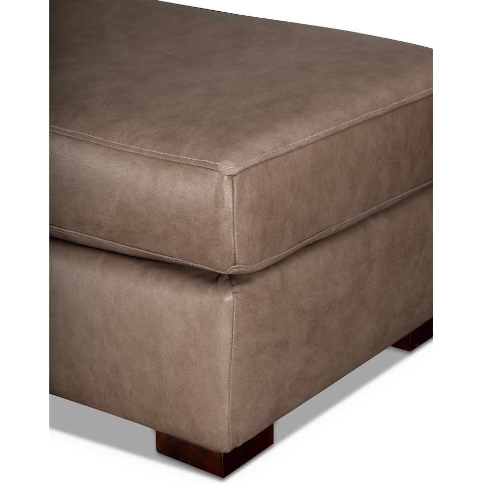 amelia leather ottoman   