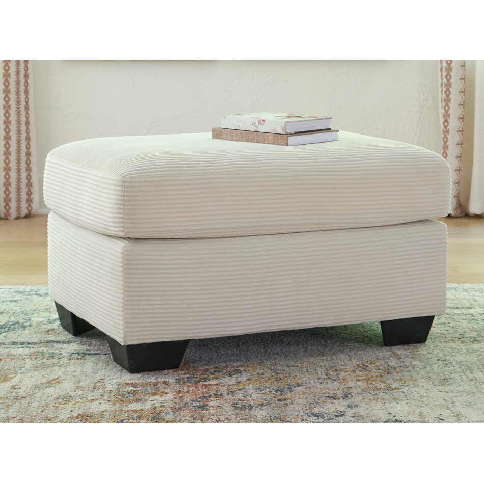 amesley ivory ivory ottoman   