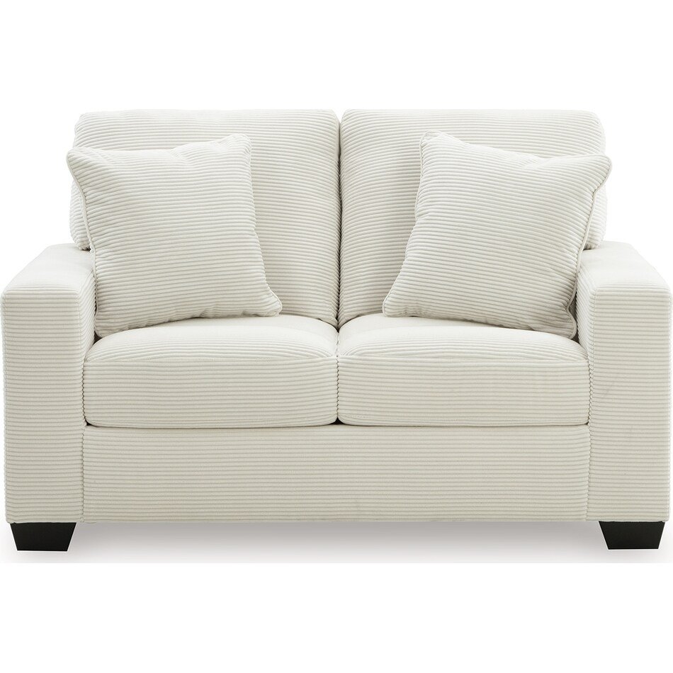 amesley ivory loveseat   
