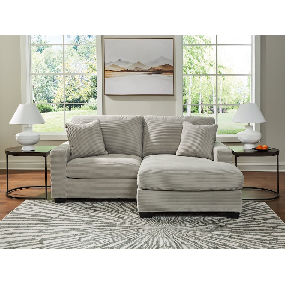 amesley smoke sofa chaise   