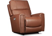 apollo brown power leather recliner   