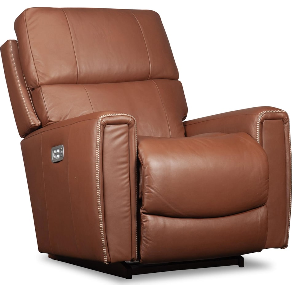 apollo brown power leather recliner   