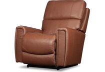 apollo brown power leather recliner   