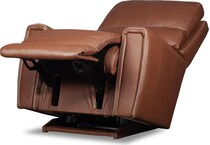 apollo brown power leather recliner   