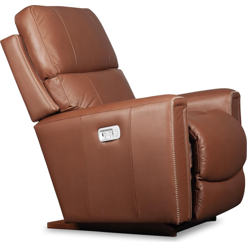 apollo brown power leather recliner   
