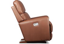 apollo brown power leather recliner   