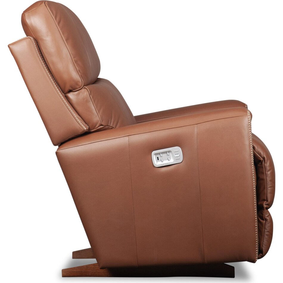 apollo brown power leather recliner   