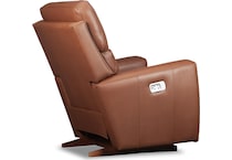 apollo brown power leather recliner   