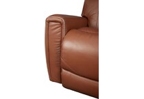 apollo brown power leather recliner   