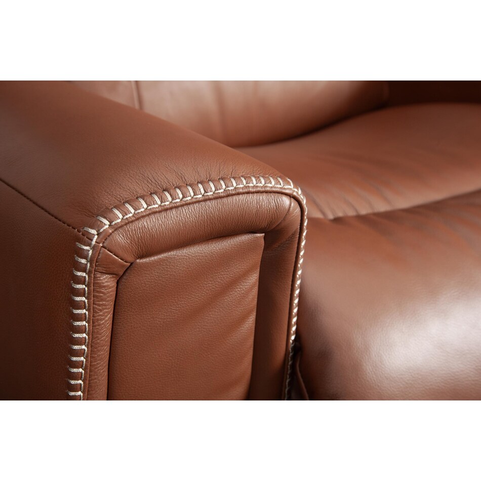 apollo brown power leather recliner   