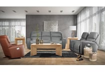 apollo brown power leather recliner   