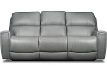 apollo grey power leather reclining sofa   