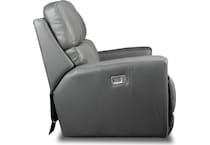 apollo grey power leather reclining sofa   