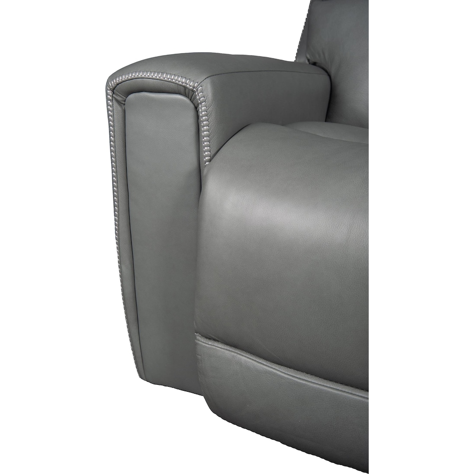 apollo grey power leather reclining sofa   