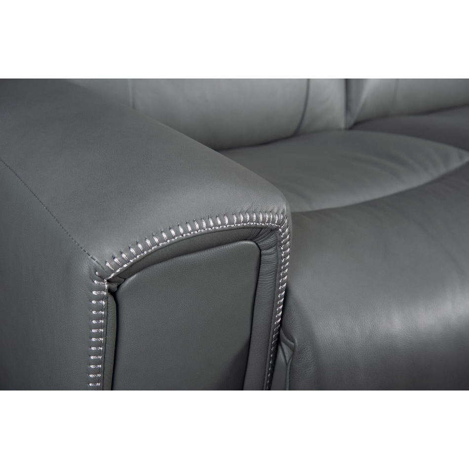 apollo grey power leather reclining sofa   