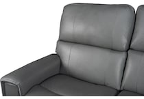 apollo grey power leather reclining sofa   