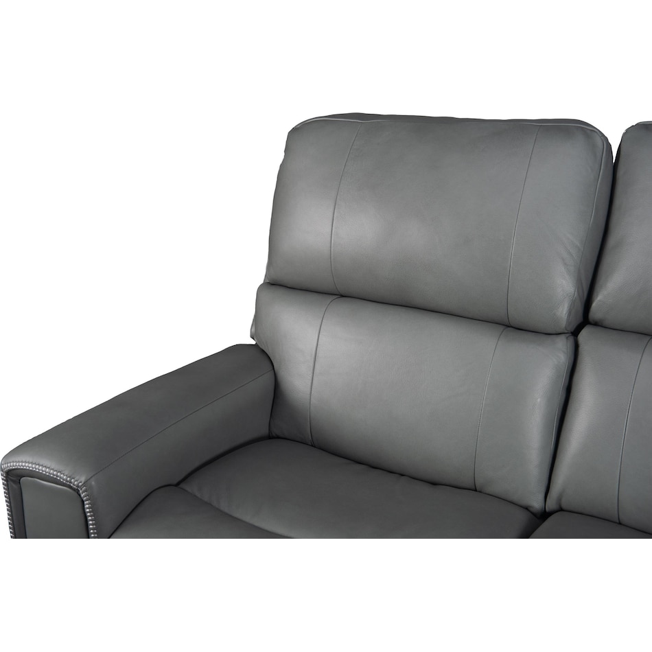 apollo grey power leather reclining sofa   