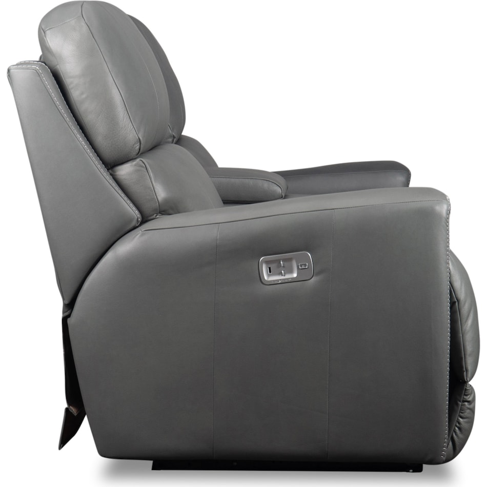 apollo power leather reclining console loveseat   